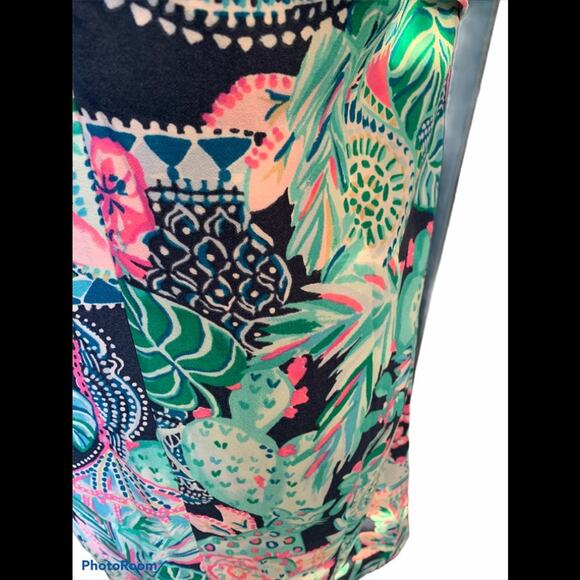 Lilly Pulitzer Kathie Flutter Sleeve Mini Dress Lookin Sharp Blue Print 6 - Picture 9 of 11